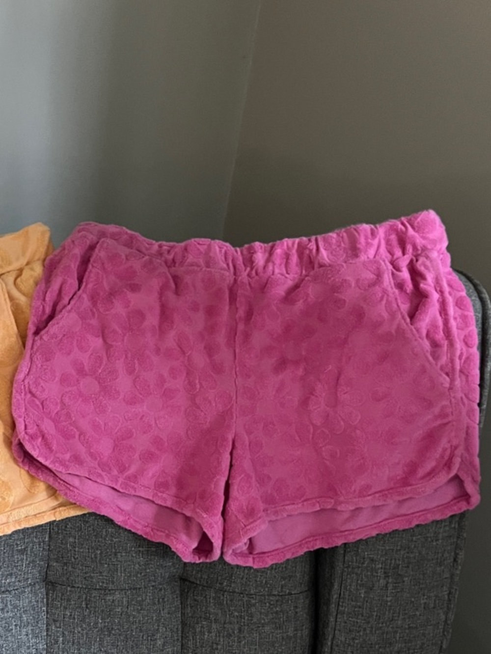 Plush Cozy Kids Lounge Shorts - Pink and Peach 2 pairs